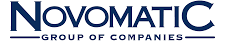 Novomatic logo on a white background