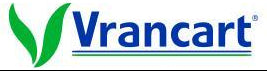 Vrancart logo with green leaf design on a white background